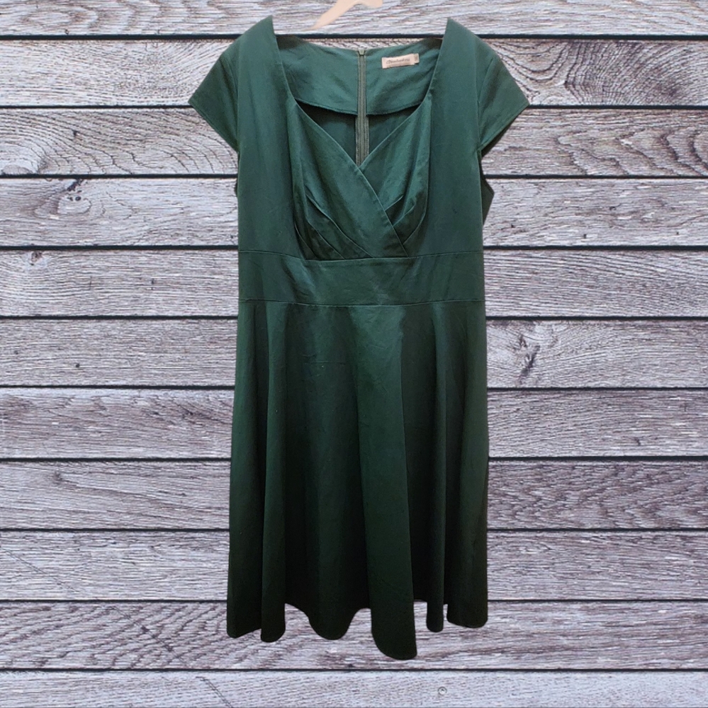 Bbonlinedress Retro Vintage 1950's Swing Style Dress Green 3xl NWOT